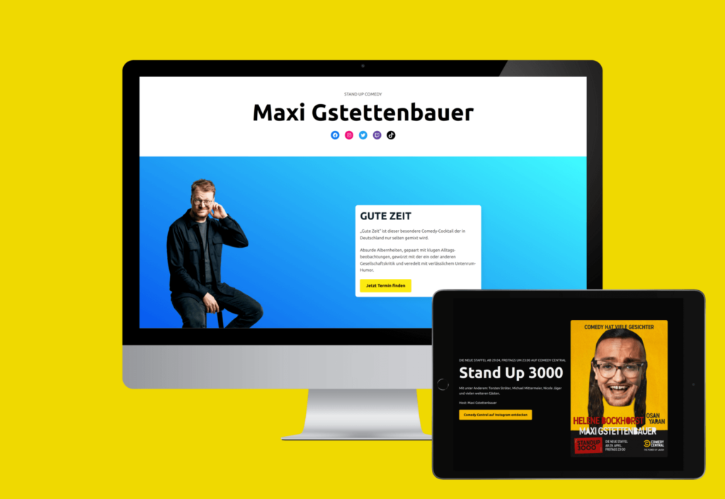 Website Comedian Maxi Gstettenbauer